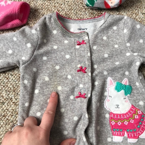 Carter’s 3 Month Fleece PJ’s bundle - Picture 9 of 10